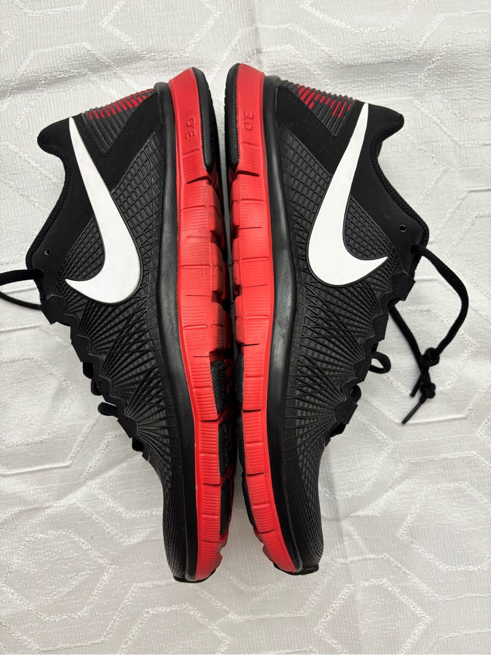 Nike Free 3.0 Running Shoes Black Red White Athletic Sneakers Men’s 10.5 - Picture 4 of 8